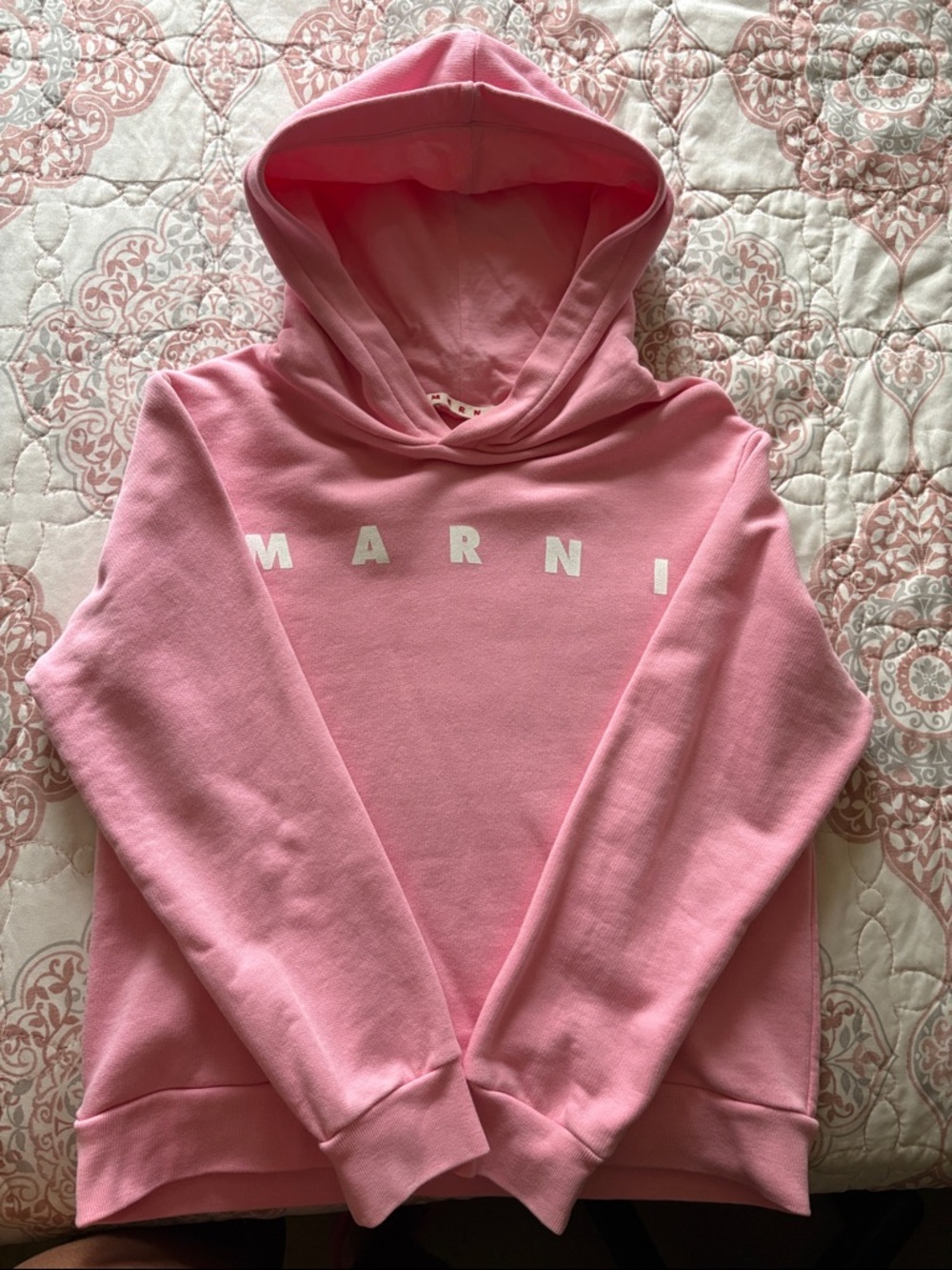 Marni Pink Pullover Hoodie with White Logo Like new